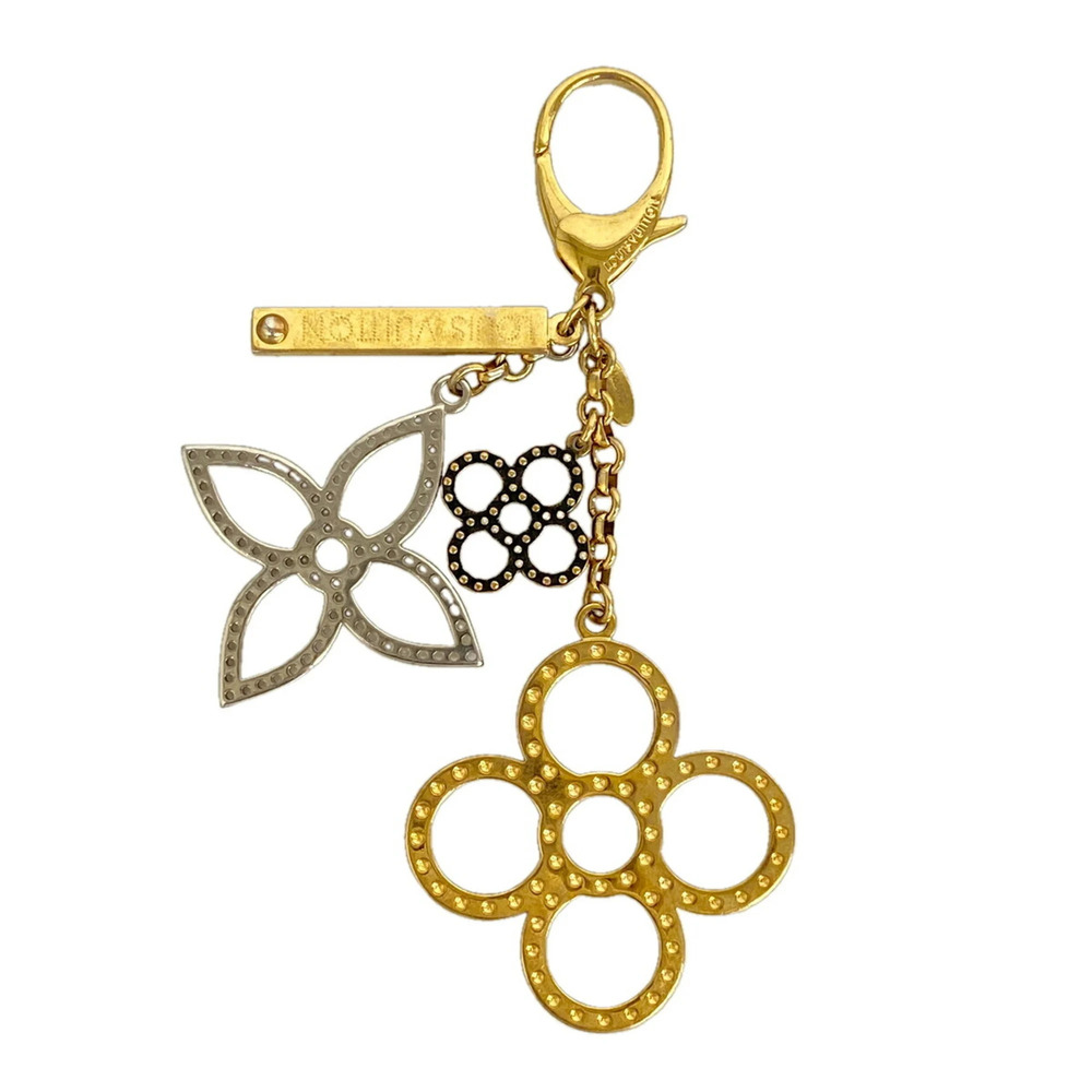 Louis Vuitton Keychain Charm Bijou Sac Page M65090 Gold Silver Women's